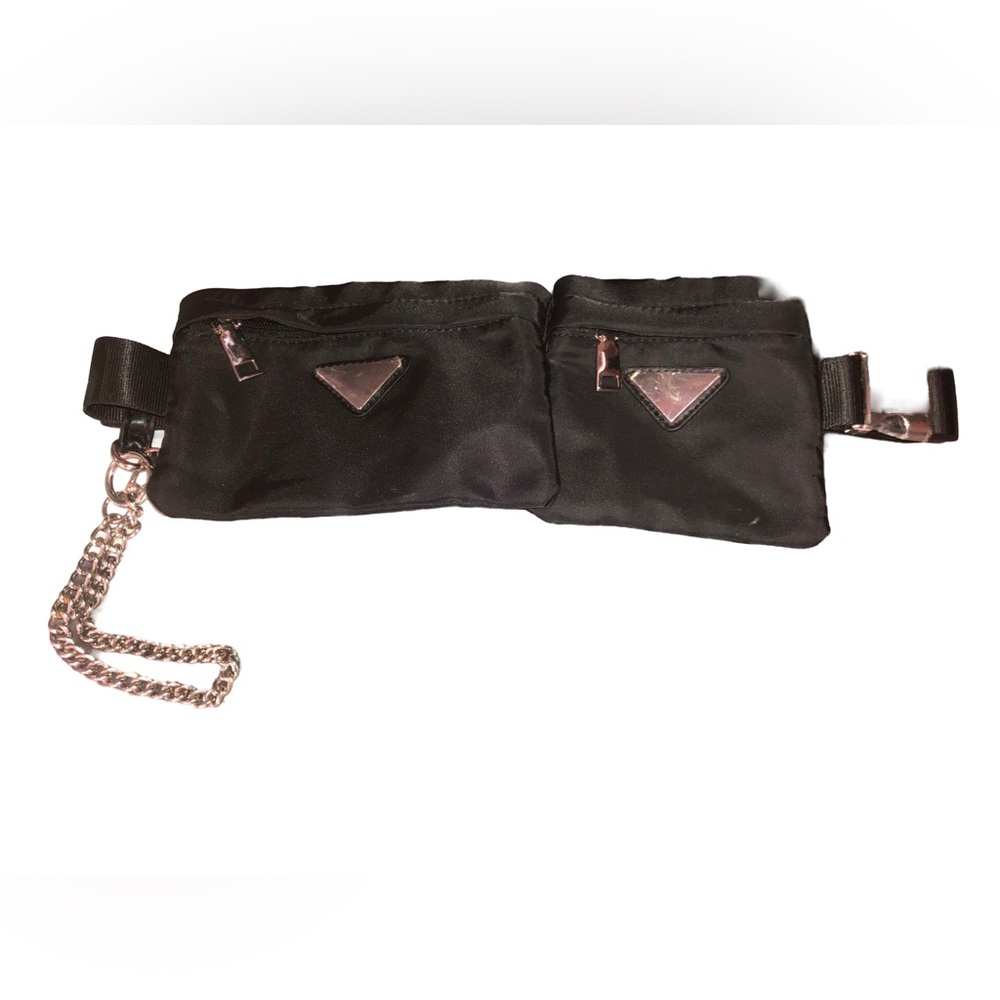 Double pouch Fanny pack with chain adjustable - Picture 2 of 5